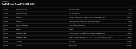 Toonami Faithful – Here is What’s on the Schedule for Saturday, March ...