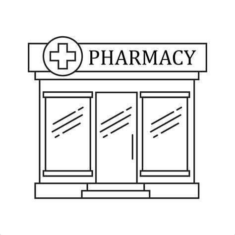 Drugstore Clipart Black And White