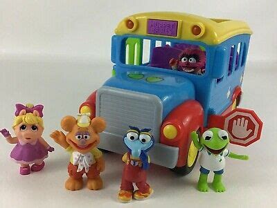 DISNEY MUPPET BABIES Friendship School Bus Lights Sounds Gonzo Kermit ...