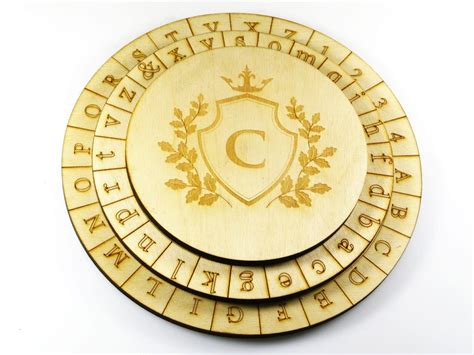 Alberti Cipher Wooden Cipher Wheel Wood Wheel Escape Room - Etsy