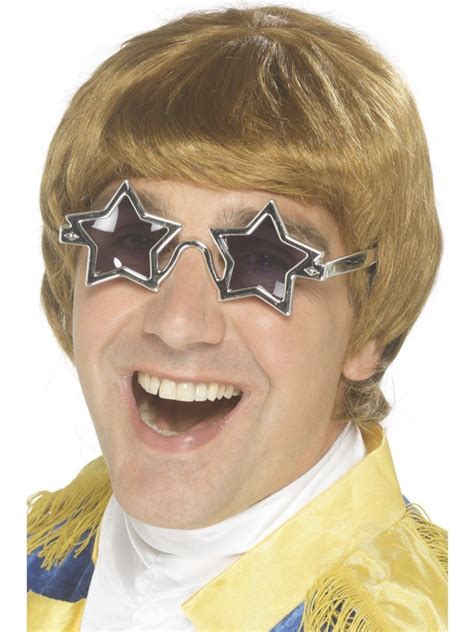 Disco Fever Star Man Elton John Wig & Glasses Set Fancy Dress Hair Specs UK | eBay