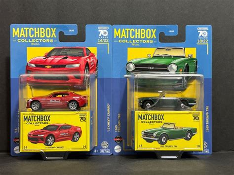 Matchbox 2023 Collectors 1969 TRIUMPH TR6 & 16 Chevy Camaro 2 Set ...