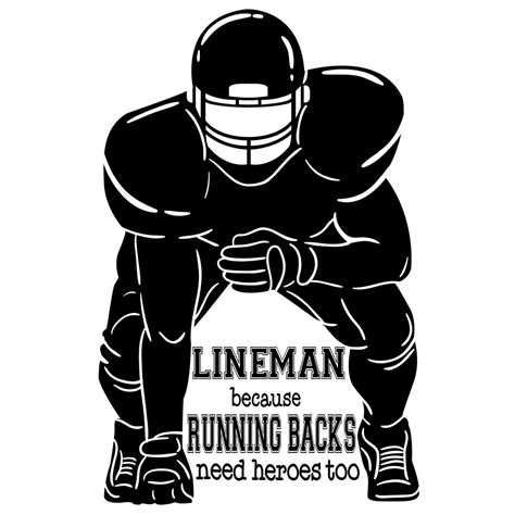 Lineman Because Running Backs Need Heroes Too Svg, Football Svg, Football Lineman - Etsy