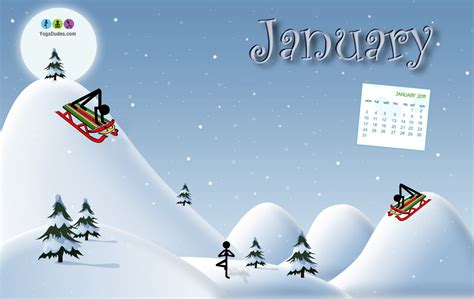 YogaDudes: Free January Desktop Calendar