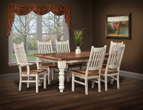 Urban Barnwood Farmhouse Dining Table and Chairs | Home - Amish Solid Wood