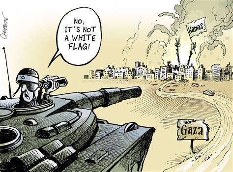 No truce in Gaza | Globecartoon - Political Cartoons - Patrick Chappatte