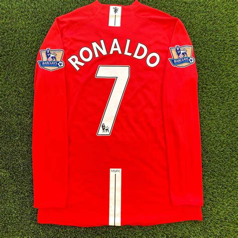 Ronaldo 2008 Manchester United Jersey EPL Patches Long Sleeve | Etsy