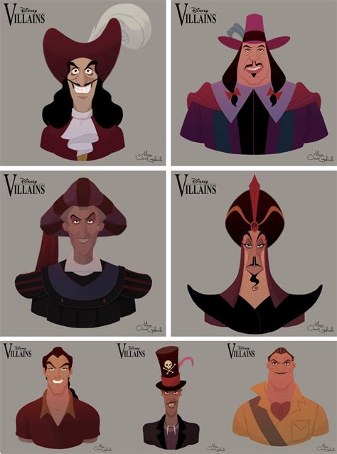 Captain Hook, Governor Ratcliffe, Judge Claude Frollo, Jafar, Gaston ...