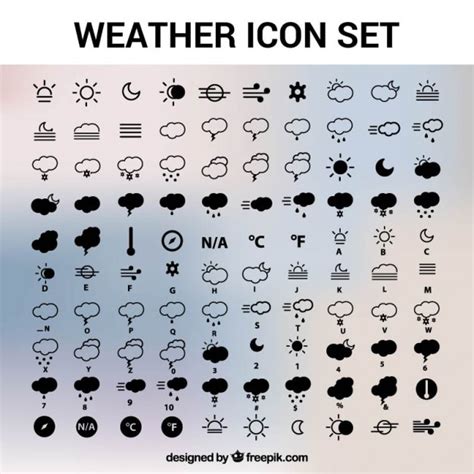 Free Vector | Weather icons set