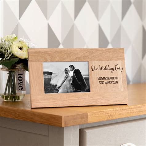 Personalised Our Wedding Day Photo Frame Gift By Mirrorin | notonthehighstreet.com