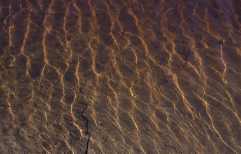 Premium Photo | Texture of water and sand in the river