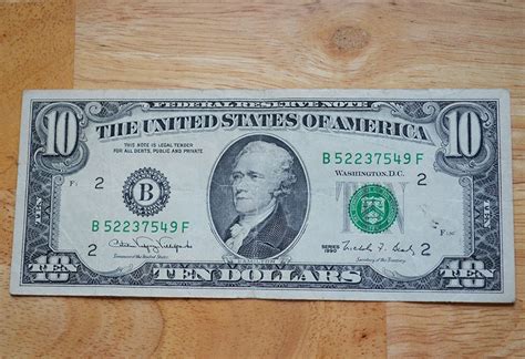 Value Of Ten Dollar Bills