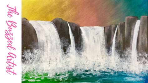 Waterfall Painting Easy