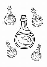 Premium Vector  Halloween magic Potion Bottle coloring For Kids And sketch template