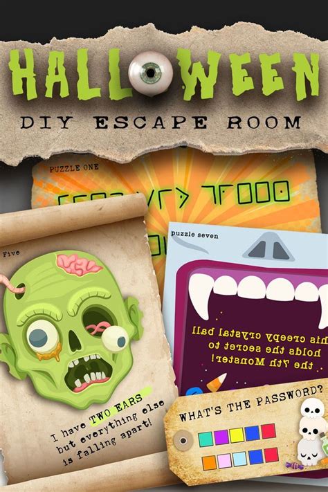 Halloween Escape Room for Kids. Fun Halloween Kids Activity Printable, Solve Puzzles and Clues ...