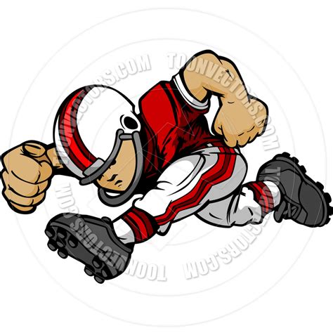 Cartoon football player clipart