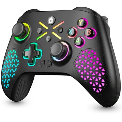 Wireless Xbox One Controller with RGB LED Light Support Button Mapping and Turbo Function ...