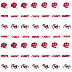 NFL Kansas City Chiefs Nail art (water decals) Football nail chiefs ...