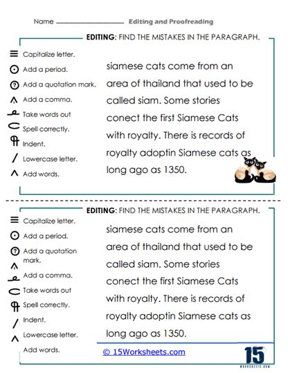 Editing and Proofreading Marks Chart | Teacher-Made | Twinkl - Worksheets Library