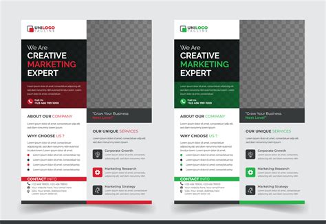 Corporate Business Flyer Template With Color Combination, Brochure ...