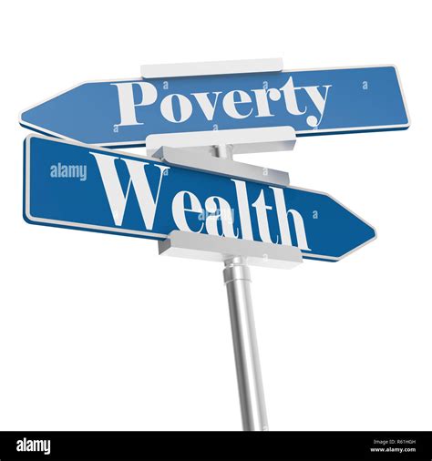 Wealth or Poverty signs Stock Photo - Alamy