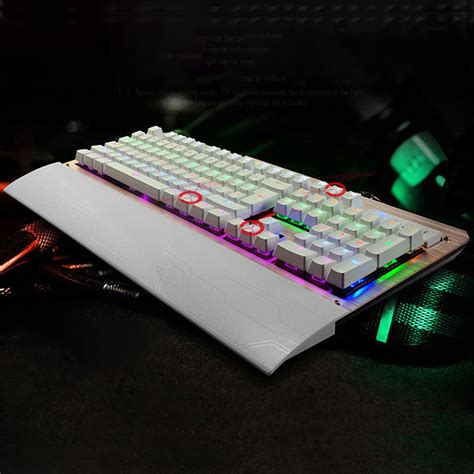 RGB Backlit 104-Key Metal Panel Wired Gaming Mechanical Keyboard ...