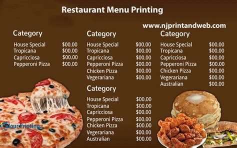 On Demand high quality Takeaway and Print Restaurant Menus direct to your door. Menu Restaurant ...