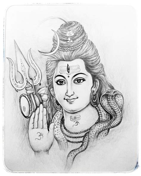 Lord Shiva – Pencil Sketch | ภาพวาดอินเดีย, ศิลปะลวดลาย, ภาพวาดลายเส้น