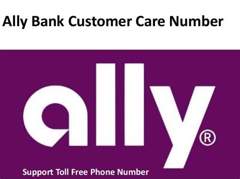 Ally bank customer service support toll free phone number