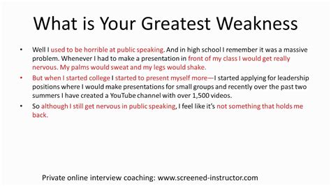 Interview Sample Answer: What is your Greatest Weakness - YouTube