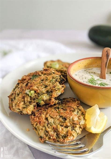 Vegan Courgette Fritters - By The Forkful