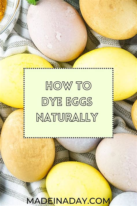 How To Dye Eggs Naturally With Turmeric | Made In A Day