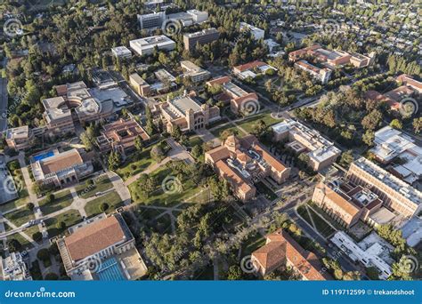 UCLA Campus Buildings Aerial Stock Image - Image of landscape, brick ...