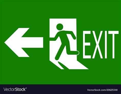 Sign of an emergency or fire exit Royalty Free Vector Image