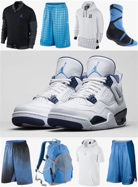 Air Jordan 4 Legend Blue Clothing and Apparel | SportFits.com