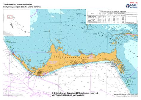 The Bahamas: Hurricane Dorian - Bathymetry and port data for Grand ...