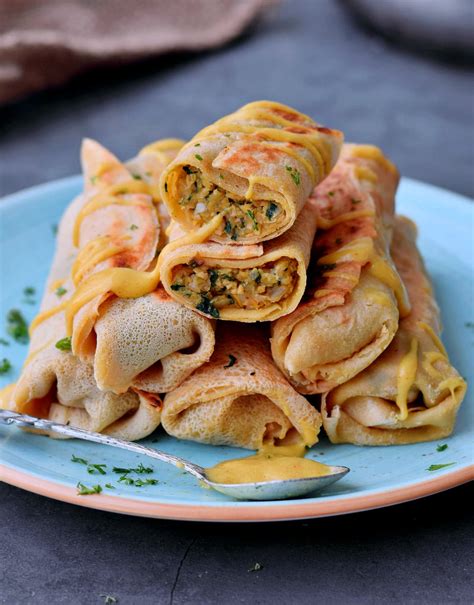 Savory Crepes With A Veggie Filling - Elavegan