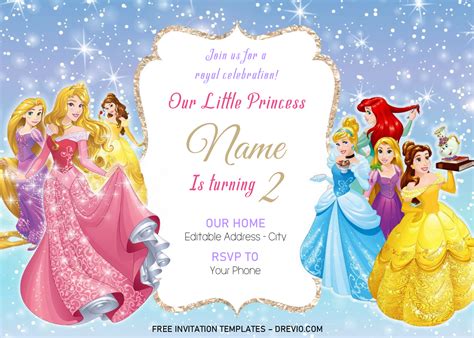 Disney Princess Invitation Templates – Editable With MS Word | Download ...