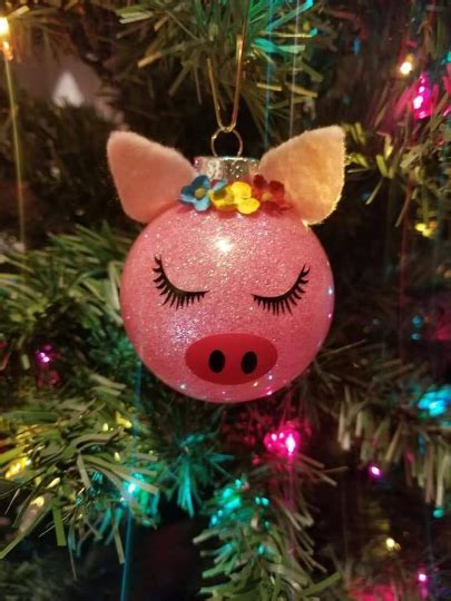 Girl Pig Christmas Ornament Personalized Pig Ornament | Etsy | Christmas ornaments, Custom ...