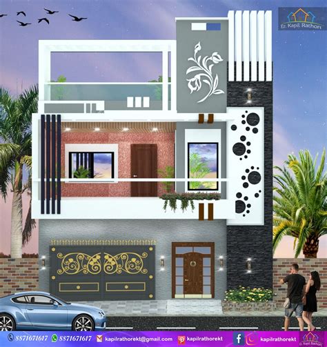 Simple House Front Wall Design