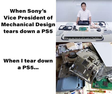 Sony just posted a full PS5 teardown : r/memes