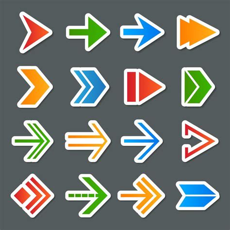 Arrow Symbols Icons Set 436726 Vector Art at Vecteezy