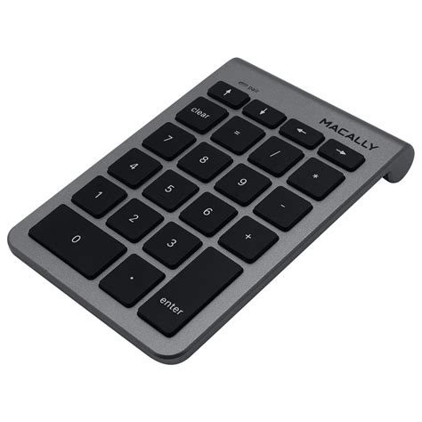 Macally 22 Keys Bluetooth Wireless Numeric Keypad for Mac with Arrow Keys and 10 Key Number Pad ...