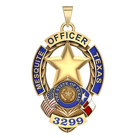 Personalized Mesquite Texas Police Badge with Your Rank, Dept. and ...