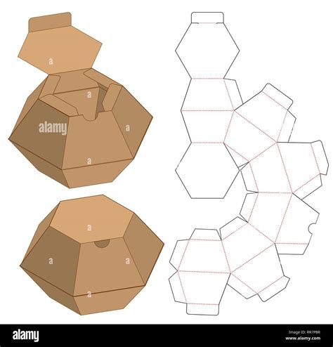 Box packaging die cut template design. 3d mock-up Stock Vector Image & Art - Alamy