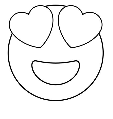 Free Printable Emoji Coloring Pages For Kids, Heart and Eye, Cool ...