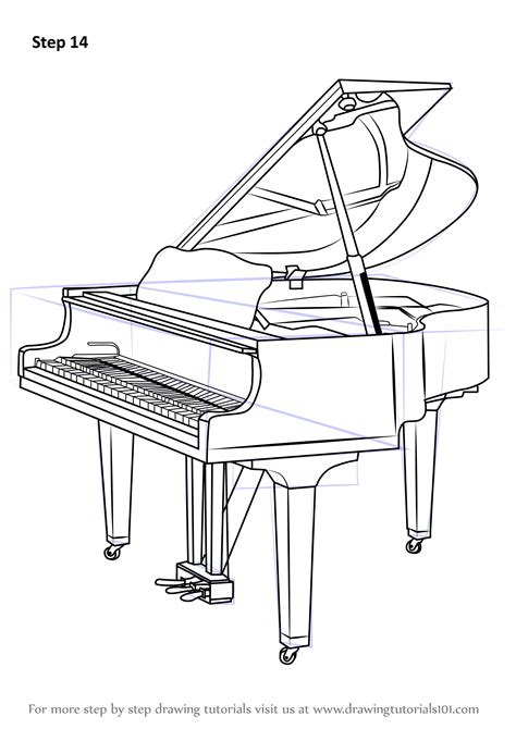 Learn How to Draw a Grand piano (Musical Instruments) Step by Step ...