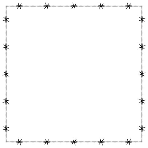 Barbed Wire Frame Border | Free SVG