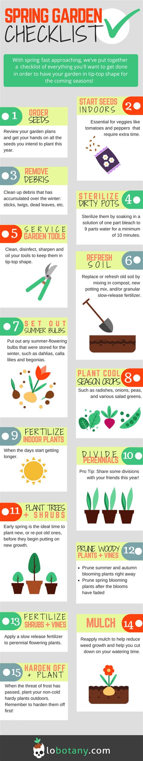 Spring Garden Checklist (Infographic) | Lobotany