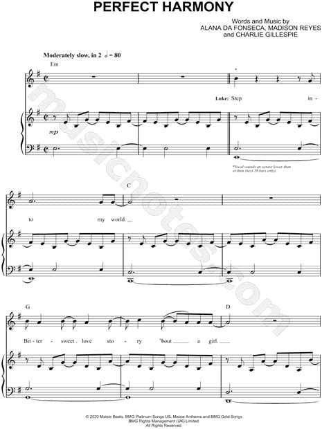 Julie and the Phantoms "Perfect Harmony" Sheet Music in G Major (transposable) - Download ...